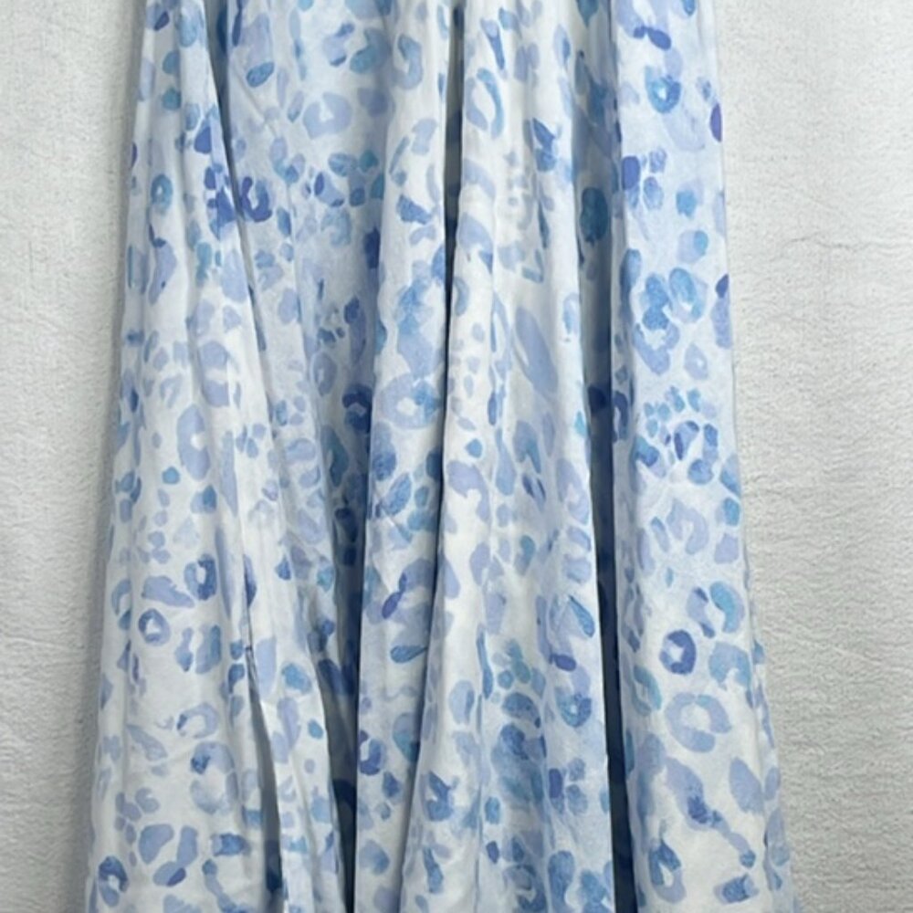 Goa by Japna LG Blue & White Beach Cover-up Pom Fringe Vacation Resort BoHo Hipp